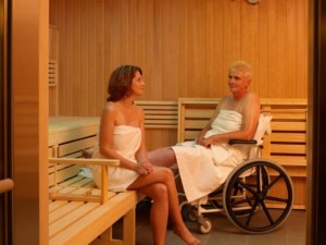 Der Saunabereich des Heidehotels Bad Bevensen in Deutschland.