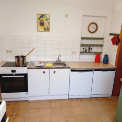 Die Küche im Freizeitheim Lehmhaus Wisch in Deutschland