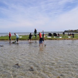 Fischen im dänischen Freizeitheim Boll´s Lejrskole auf der Insel.