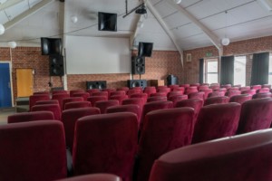 Das Kino im Freizeithaus Solgarden Efterskole in Dänemark.