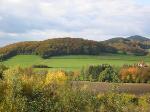 Teutoburger Wald direkt vor dem deutschen Freizeitheim Ascheloh