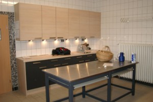 Die Küche im Haus Burlage in Deutschland.