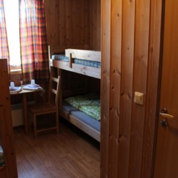 Schlafzimmer in dem norwegischen Freizetheim Kvinatun.