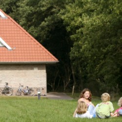 Die Wiese am Gruppenhaus Stins in den Niederlanden.