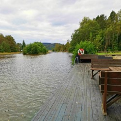 Badestelle am Freizeitheim Audnastrand für Jugendfreizeiten in Norwegen