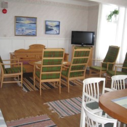 Der Gemeinschaftsraum im schwedischen Freizeithaus Berga Gård.