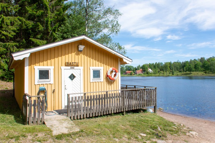 Sauna am Freizeitheim Brittebo in Schweden für Kinder und Jugendliche am See