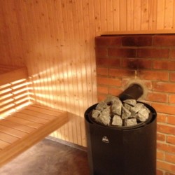 Die Sauna im schwedischen Gruppenhaus Gläntan.