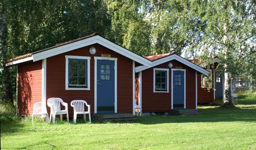 Schlafhütten des Freizeithauses Idrottsgården i Flen in Schweden.