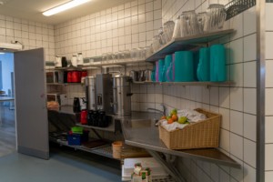 Die Küche im dänischen Freizeitheim Frostruphave.