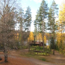Wald und See am finnischen Freizeitheim Vanamola für Kinder und Jugendgruppen.