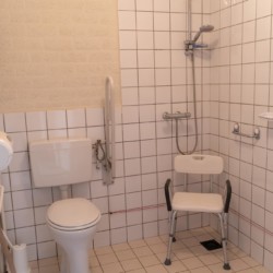 Die Sanitäranlagen im Hotel de Postelhoef in den Niederlanden.