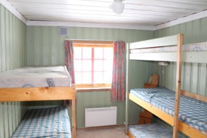 5er Zimmer mit Stockbetten im norwegischen Freizeitheim Blestølen Leirsted