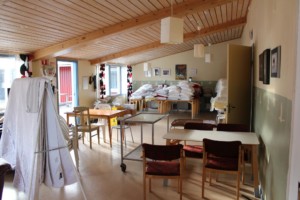 Der Speisesaal des Gruppenhauses Ängskär in Schweden.
