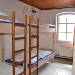 Schlafzimmer im deutschen christlichen Freizeitheim Seeste.