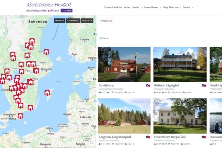 Suchmaschine für Gruppenhäuser in Schweden