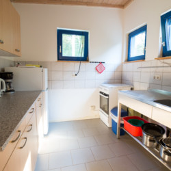 Küche im Gruppenhaus Forsthaus Eggerode im Harz in Deutschland für Kinderfreizeiten
