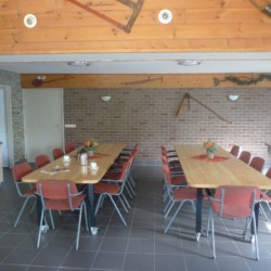 Der Speisesaal im Gruppenhaus Kievitsnest in den Niederlanden.
