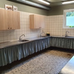 Küche im Freizeitheim Wolkenland in den Niederlanden für Kinder- und Jugendgruppen