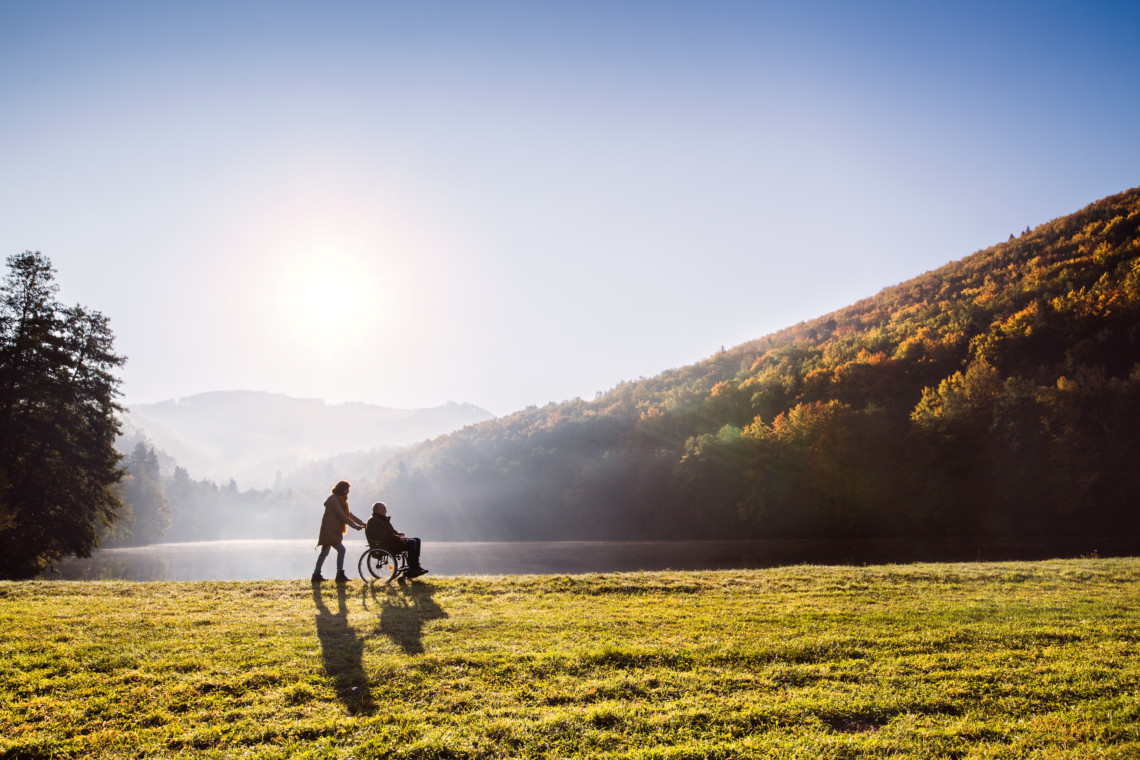 Rollstuhl Handicap Herbst